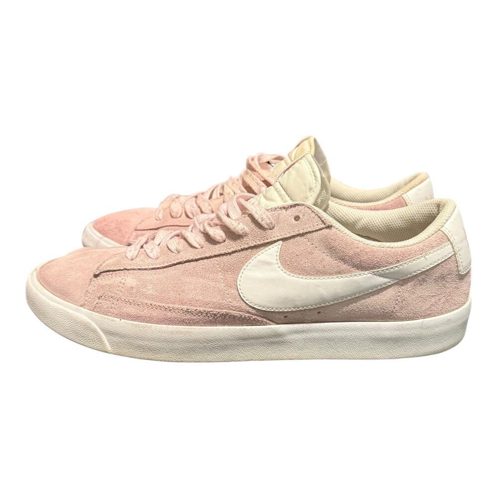 Nike Blazer Low Suede Trainers Men’s Size 10.5 CZ4703-600 Pink White Sneakers - Picture 5 of 9